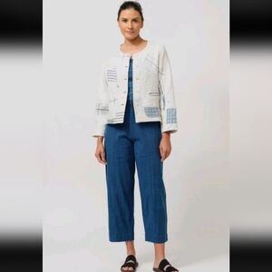 NWOT Maku Textiles Wide Leg Cropped Pants Women's 30" Waist / Medium Wool Cotton